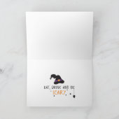 美しい母ママおかしいハロウィンパン カード (内部)