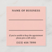 美しい民俗イエローブルーコーラルフローラル 予約カード (裏面)