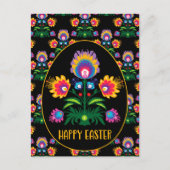 🐤🌹美しい民俗ピサンカイースター卵 ポストカード (正面)
