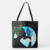 美しい民族女性オールオーバープリントトート トートバッグ (正面)