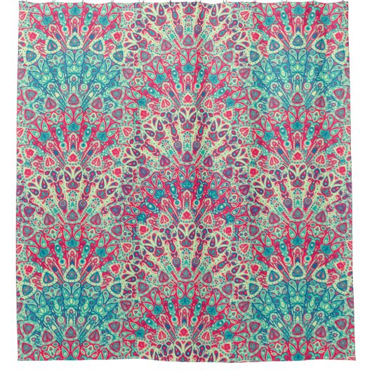 美しい民族様式 シャワーカーテン (正面)