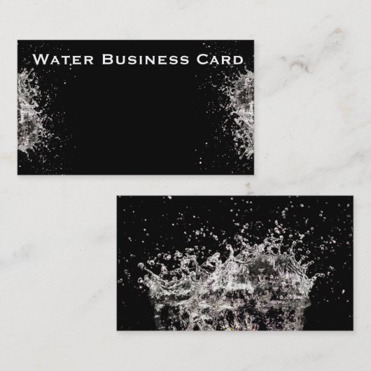 美しい水しぶきの名刺 名刺 (正面/裏面)