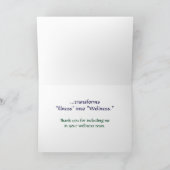 美しい水のカラーマッサージ鍼治療クライアント サンキューカード (内部)