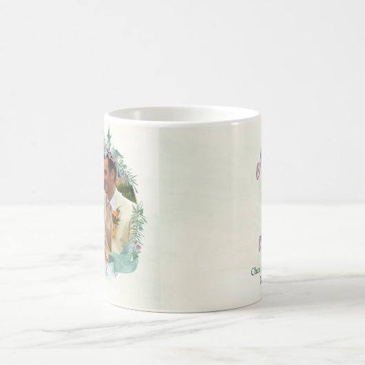 美しい水の色とメリー結婚したクリスマス コーヒーマグカップ (中央)