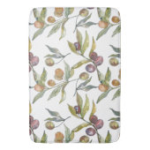 美しい水の色のオリイタリアンブパターン白 バスマット (正面縦)