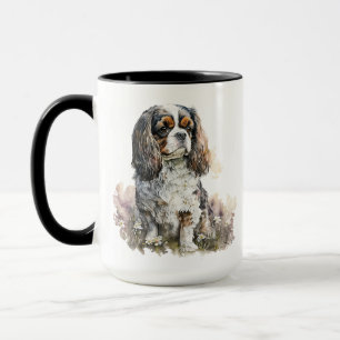 美しい水の色のカバリヤキングチャールズスパニエル犬 マグカップ