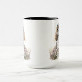 美しい水の色のカバリヤキングチャールズスパニエル犬 マグカップ (中央)