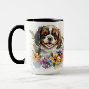 美しい水の色のカバリヤキングチャールズスパニエル犬 マグカップ