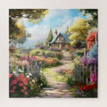 美しい水の色のカントリーガーデン