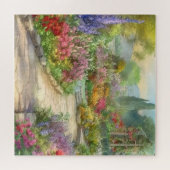 美しい水の色のカントリーガーデン ジグソーパズル (横)