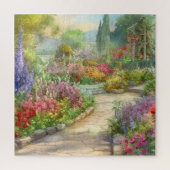 美しい水の色のカントリーガーデン ジグソーパズル (縦)