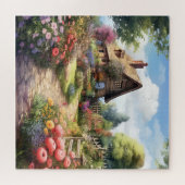 美しい水の色のカントリーガーデン ジグソーパズル (横)