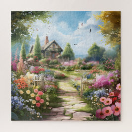 美しい水の色のカントリーガーデン ジグソーパズル