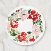 美しい水の色のクリスマスリース メリー フェイバータグ (裏面)