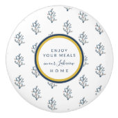 美しい水の色のコーラルオンホワイトビーチコテージ  セラミックノブ (正面)