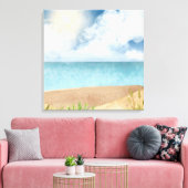 美しい水の色のビーチシーン キャンバスプリント (インサイチュ (リビング))