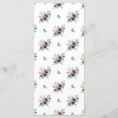 美しい水の色のフローラと緑結婚の メニュー (裏面)