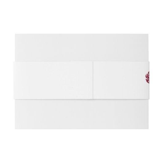 美しい水の色のフローラと緑結婚の 招待状ベリーバンド (裏面例)