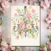 美しい水の色のフローラシャンデリア結婚ズ セーブザデート