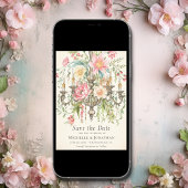 美しい水の色のフローラシャンデリア結婚ズ セーブザデート