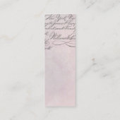 美しい水の色のフローラブックラバーブックマーク スキニー名刺 (裏面)