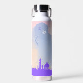 美しい水の色のフローラモスクイスラムの贈り物 ウォーターボトル (正面)