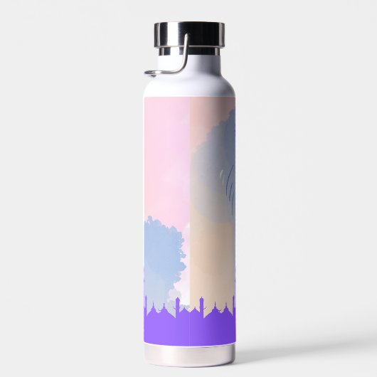 美しい水の色のフローラモスクイスラムの贈り物 ウォーターボトル (右面)