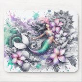 美しい水の色の人魚 マウスパッド (正面)