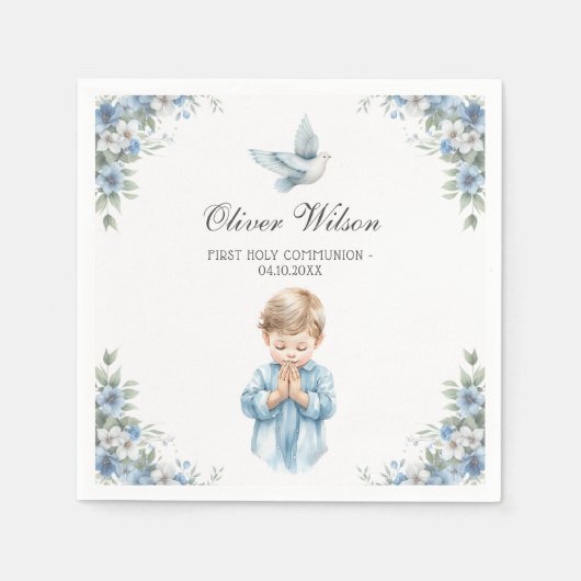 美しい水の色の最初の聖餐式 スタンダードカクテルナプキン (正面)