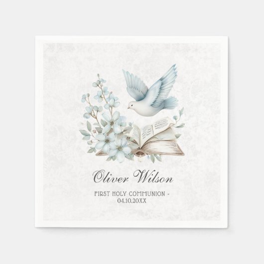 美しい水の色の最初の聖餐式 スタンダードカクテルナプキン (正面)