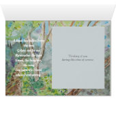 美しい水の色の木の同情カード (内部横(下))