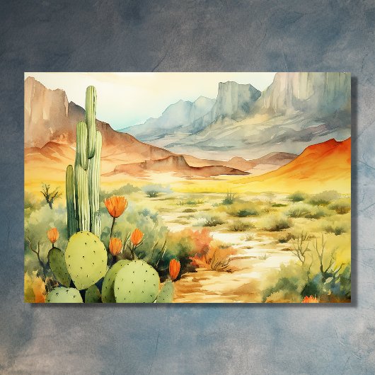 美しい水の色の砂漠サボテン結婚の詳細 エンクロージャーカード