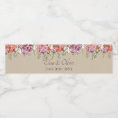 美しい水の色の結婚花 ペットボトルラベル (シングルラベル)