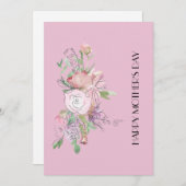 美しい水の色の花幸せな母の日カード シーズンカード (正面/裏面)