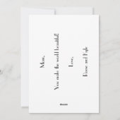 美しい水の色の花幸せな母の日カード シーズンカード (裏面)