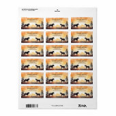 美しい水の色の馬のフィールドのアドレス ラベル (フルシート)