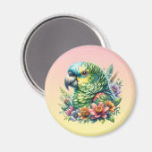 美しい水の色アマゾンオウム マグネット (正面/裏面)