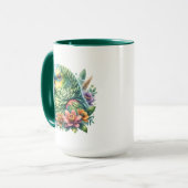 美しい水の色アマゾンパーソナライズされたオウム マグカップ (正面左)
