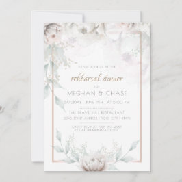 美しい水の色アラバスター牡丹 招待状