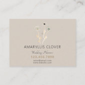 美しい水の色イエローグレーポピーフローラ 名刺 (裏面)