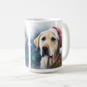 美しい水の色イエローラブラドール コーヒーマグカップ (正面右)