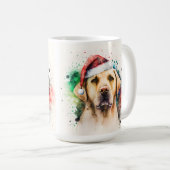 美しい水の色イエローラブラドール コーヒーマグカップ (正面右)