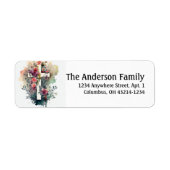 美しい水の色クリスチャンクロスイースターラベル ラベル (正面)