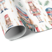 美しい水の色クリスマスくるみ割り ラッピングペーパー (ロールコーナー)