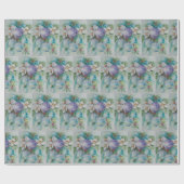 美しい水の色クリスマスの装飾 ラッピングペーパー (フラット)