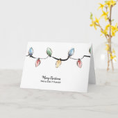 美しい水の色クリスマスデザインカード カード (黄色い花)