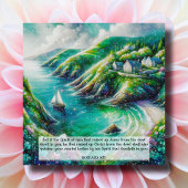 美しい水の色シーショア帆船イースター シーズンカード