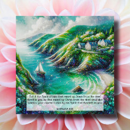 美しい水の色シーショア帆船イースター シーズンカード