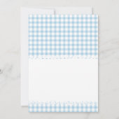 美しい水の色テディベア1st誕生日 招待状 (裏面)