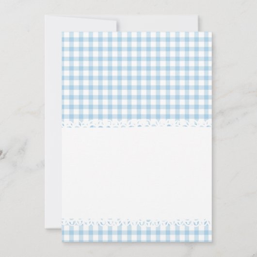 美しい水の色テディベア1st誕生日 招待状 (裏面)